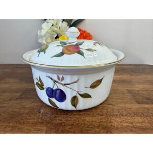 Royal Worcester Evesham Fine Oven China Covered Casserole Dish – Made in England